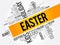 Easter word cloud collage, holiday concept background