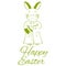 Easterbunny on Happy Easter Card.