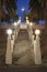 Eastern Beach Spanish art deco style stairs in a vertical view towards a blue sky