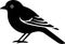 eastern bluebird Black Silhouette Generative Ai