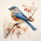 Eastern bluebird watercolor