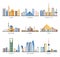 Eastern Cityscapes Landmarks Flat Icons Collection