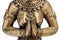 Eastern deity goddess fairy or angel praying with folded hands in front of his chest. bronze gold figurine close up