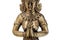 Eastern deity goddess fairy or angel praying with folded hands in front of his chest. bronze gold figurine close up, isolyate