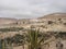 The eastern desert part of Jordan. Landscapes of stone deserts and rocks along the road to Petra.