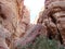 The eastern desert part of Jordan. Landscapes of stone deserts and rocks along the road to Petra.