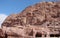 The eastern desert part of Jordan. Landscapes of stone deserts and rocks along the road to Petra.