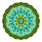 Eastern ethnic color mandala. Round symmetrical