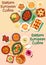 Eastern-european cuisine meat lunch icon set