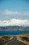 Eastern fjords, blue sea, snow mountain, Iceland