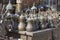 Eastern metal jugs in a flea market, Doha, Qatar