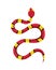 Eastern milk snake. Tropical toxic reptile. Dangerous exotic rattlesnake. Hand drawn vector illustration.
