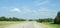 Eastern Oklahoma summer landscape with four lane highway