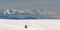 Eastern part of Zapadne Tatry and Vysoke Tatry mountains from Veterne hill in winter Mala Fatra mountains in Slovakia