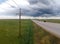 Eastern Plains Colorado Country Road and Power Lines