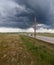 Eastern Plains Colorado Country Road and Power Lines