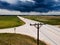 Eastern Plains Colorado Country Road and Power Lines