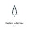 Eastern redcedar tree outline vector icon. Thin line black eastern redcedar tree icon, flat vector simple element illustration