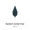 Eastern redcedar tree vector icon on white background. Flat vector eastern redcedar tree icon symbol sign from modern nature