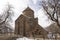 Eastern side of medieval Armenian Cathedral of Holy Cross its bas reliefs, Akdamar island, Van Lake, GevaÅŸ Turkey. Church is