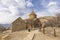 Eastern side of medieval Armenian Cathedral of Holy Cross its bas reliefs, Akdamar island, Van Lake, GevaÅŸ Turkey. Church is