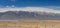 Eastern Sierra mountains view from Owens lake in California