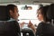 Eastern Spouses Engaging in Quarrel Amidst Traffic Jam in Car