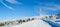 Eastern Sudetes, Praded Relay station at the top of the mountain, winter landscape