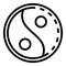 Eastern symbol of equilibrium icon, outline style