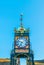 Eastgate clock situated on the walls of Chester surrounding the old town, England