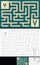 Easy alphabet maze - letter V