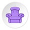 Easy armchair icon, cartoon style