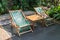 Easy chairs in garden