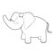 Easy Coloring Animals for Kids: Elephant