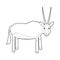 Easy Coloring Animals for Kids: Oryx Gazelle