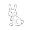 Easy Coloring Animals for Kids: Rabbit