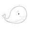 Easy Coloring Animals for Kids: Whale