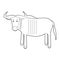 Easy Coloring Animals for Kids: Wildebeest