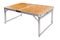 Easy folding table for camping or for fishing, on a white background