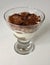 Easy homemade tiramisu in a pudding glass