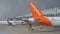 Easy Jet Airbus at Schiphol International Airport, in the Netherlands