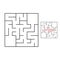 Easy maze. Game for kids. Puzzle for children. Labyrinth conundrum. Find the right path. Vector illustration