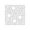 Easy maze. Game for kids. Puzzle for children. Labyrinth conundrum. Find the right path. Vector illustration