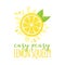 Easy peasy lemon squeezy lemon vector illustration