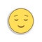 easy pleasant smile colored emoji sticker icon. Element of emoji for mobile concept and web apps illustration