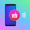 Easy Shopping with Wireless NFC Technology. Success in Contactless Payment with Smart Phone. Fast Online Money Transactions vector