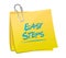 easy steps post it memo illustration design