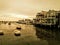Easy Street Boat Basin on Nantucket, Massachusetts at golden hour