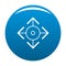 Easy target icon blue vector
