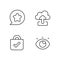 Easy to use interface creation process pixel perfect linear icons set